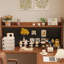 Bureau noyer + bois massif en forme de L noir + fer + bureau en acrylique-1190177336-1190177339