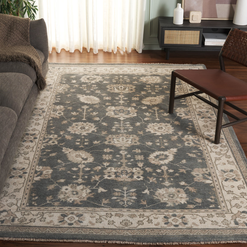 Tapis oriental en laine noué à la main Sivas, Rectangle 6 pi x 9 pi