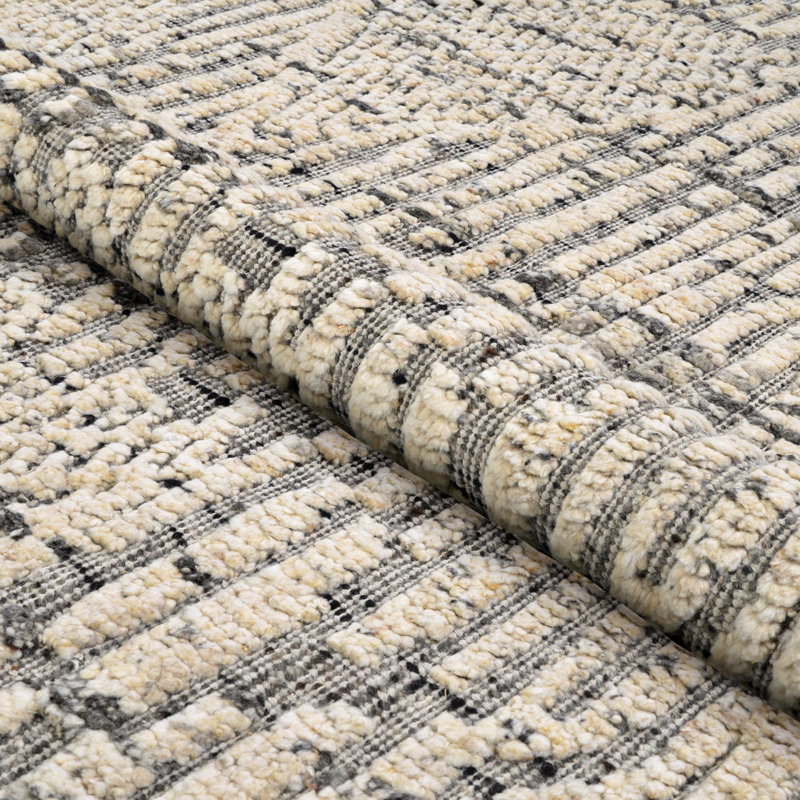 Tapis gris anthracite en laine Crestfield, Rectangle 5 pi 6 po x 8 pi 6 po
