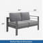 Ensemble de conversation de patio 5 pièces en aluminium 5 pièces, canapé d'extérieur 7 places avec coussins épais et structure et table basse-1860838043-1860838023