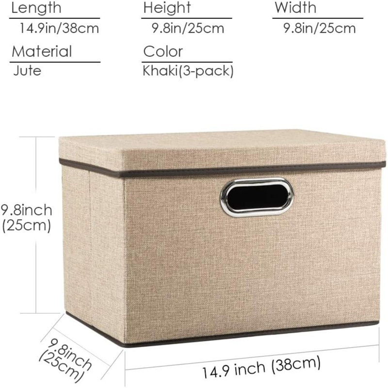 Brayden Studio Fabric Bin, Beige