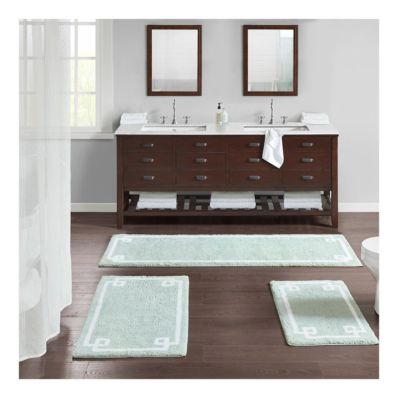Tapis de bain en coton touffeté, L 72 po x l 24 po