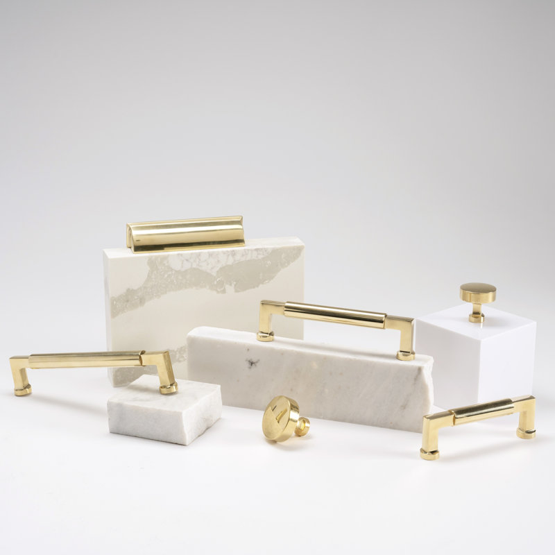 Parkview Collection Cup Pull - Cabinet Knob - Transitional Hardware for Drawers & Cabinets, Unlacquered Polished Brass, 3"