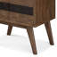 22"W Solid Acacia 3 Shelf Contemporary Bookcase with Hidden Storage and Adjustable Shelves