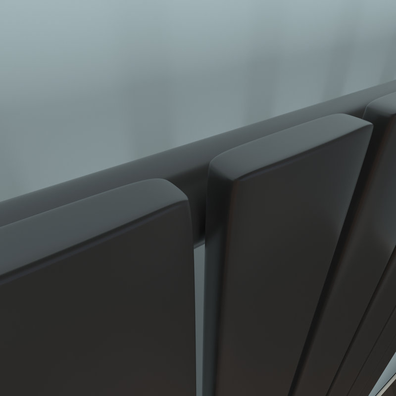 Alvin Vertical Designer Radiator, 180 x 27 cm Single, Black