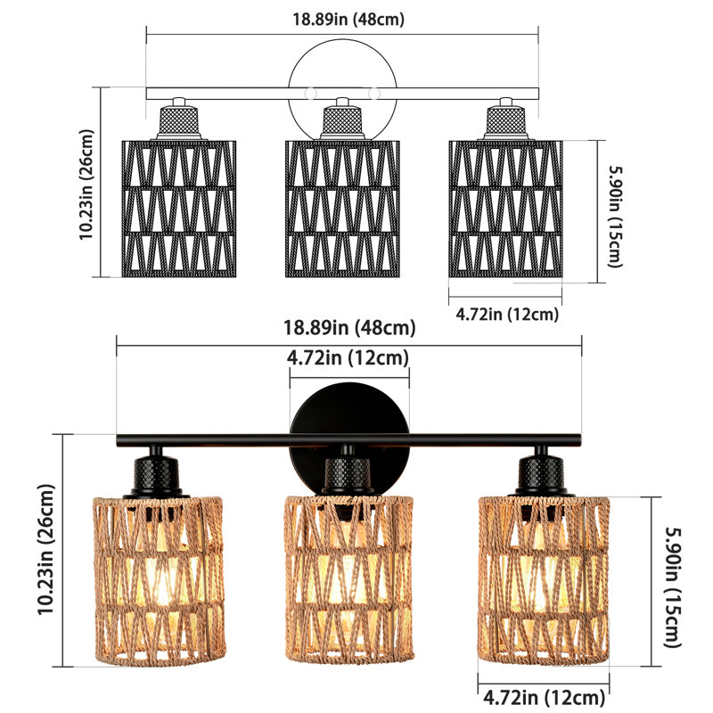 Nafissa Dimmable Vanity Light, 3