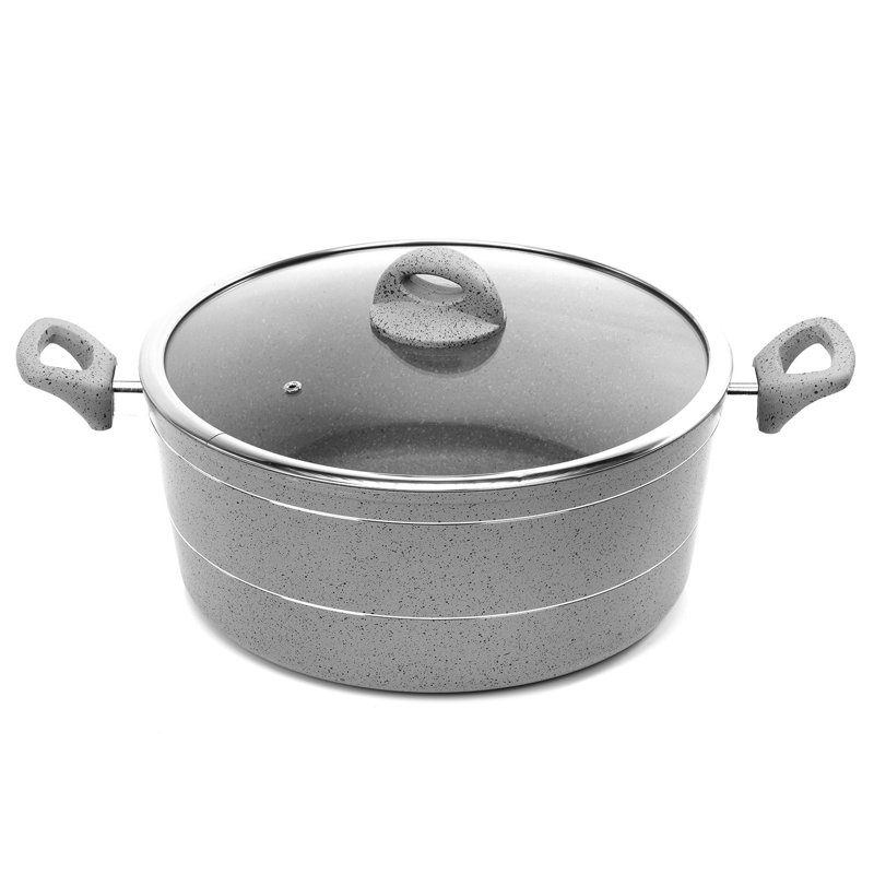 ROYALFORD Non-Stick Aluminum Standard Pot, Grey, 7.2L
