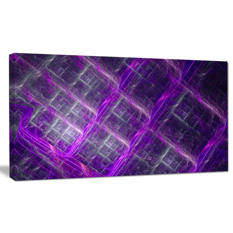 « mauve abstract metal gril », impression sur toile, H 16 po x l 32 po x P 1 po