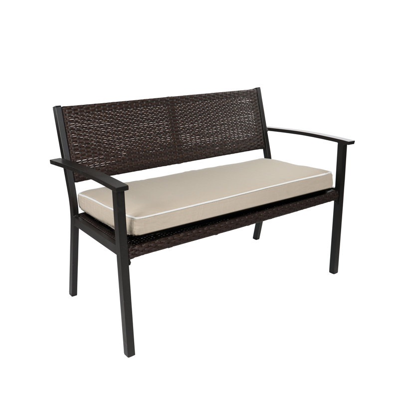 Wendin Outdoor 3'' Bench Seat Cushion, Linen