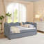 Lit de jour en vichy douillet avec lit gigogne et canapé-lit simple-1309732226