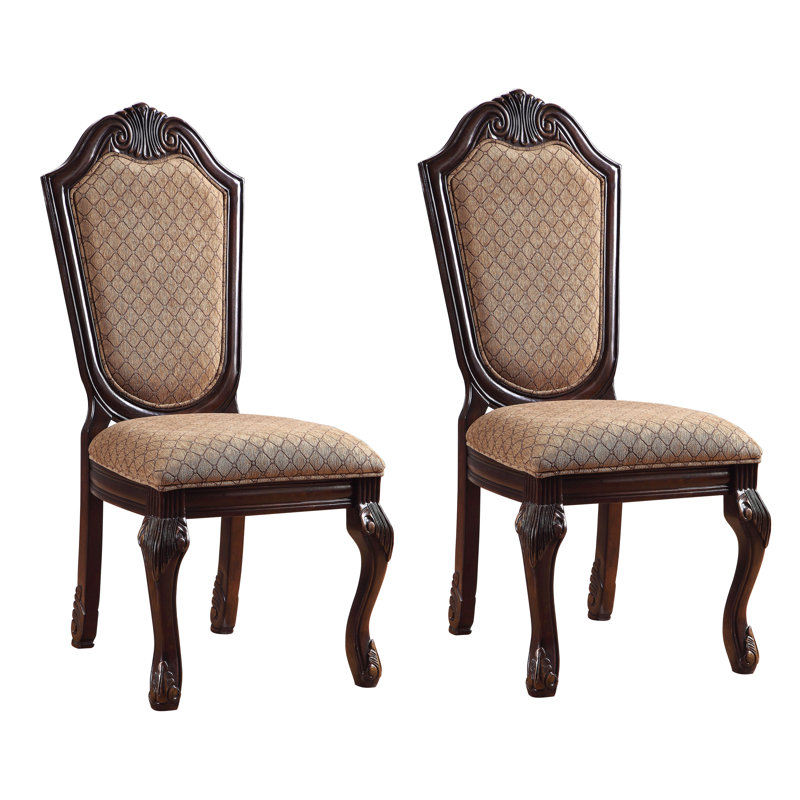 Fauteuils Amolika avec pieds Queen Anne, Espresso