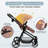 Foldable Twin Stroller With Adjustable Backrest-115356144