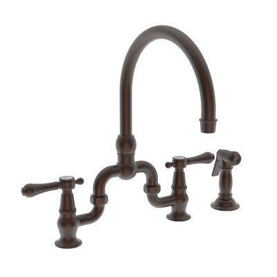 Chesterfield Kitchen Bridge Faucet with Side Spray
