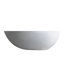 Baignoire de trempage autoportante blanche matte de 59 po, structure en résine de pierre, support lombaire ergonomique, système de drainage rapide, lombaire, caractéristique
