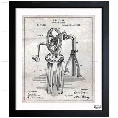 « culinary batteuse 1888 », impression sur toile encadrée