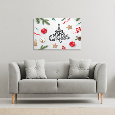 Christmas Gift Box - Wrapped Canvas Print