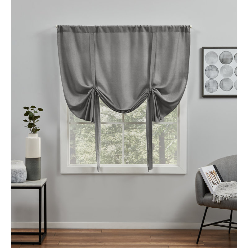 Abat-jour avec passe-tringle filtrant la lumière Exclusive Home Loha, Perle noire