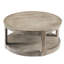 40Inch 2 Tier Traditional Round Circle Pine Wood Center Coffee Table With Wheels, Suitable For Scandinavian Decor, Brown, Scratch - Finish Mid Century Style Different Rooms, And Attractive