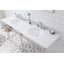 Embassy Stone Oval Console Bathroom Sink with Faucet and Overflow-54790124