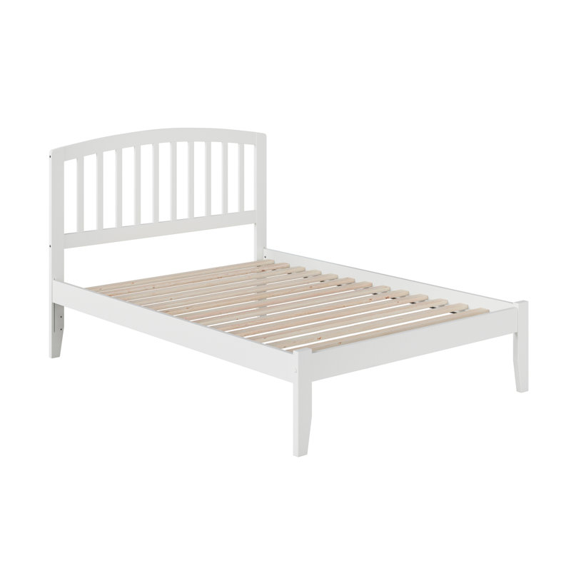 Careaga Solid Wood Platform Bed, White, Full