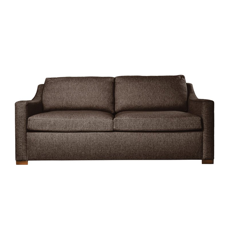 Adreille Upholstered 80'' Reclining Sleeper Sofa, Brown Flax Revolution®