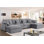 Canapé modulaire en chenille 155 pièces l 155,7 po