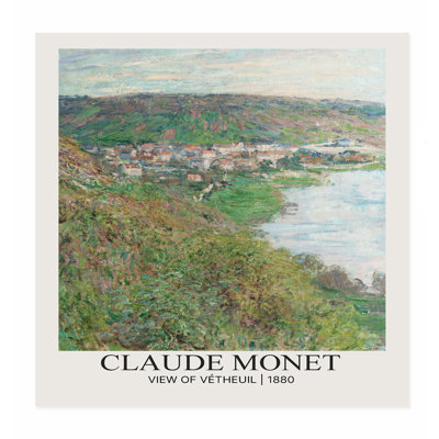 «Beach and Coastal Claude Monet View of Vetheuil», reproduction d'art classique sans cadre
