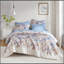 Ensemble d'édredon floral avec draps bleu-134085802