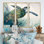 Tortue aquarelle nageant I - 3 pièces sur toile