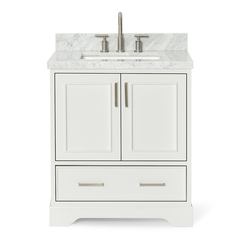 Meuble-lavabo simple avec plateau Abshire 31, Blanc