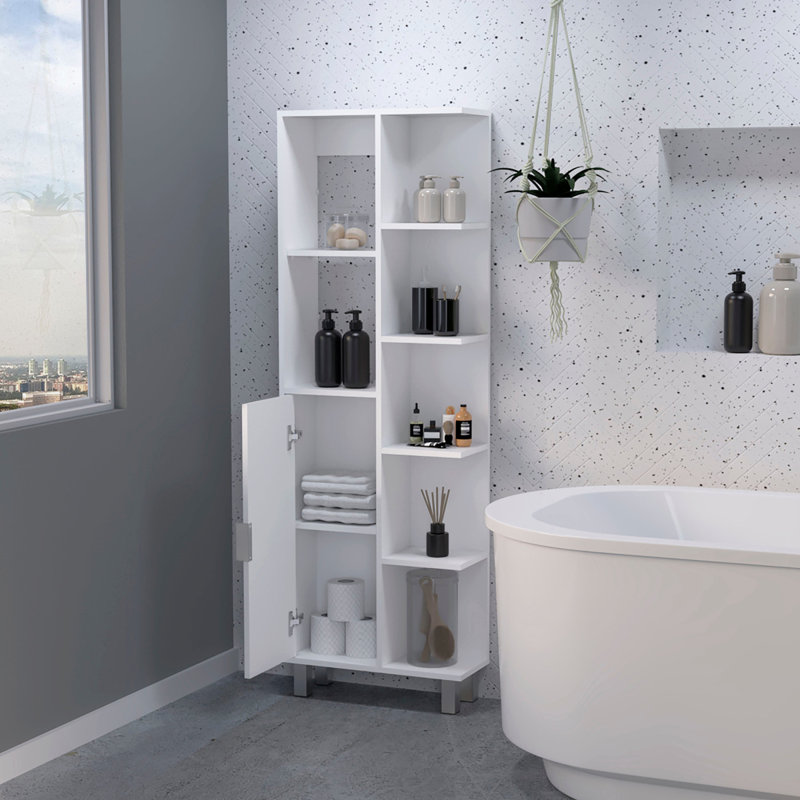 Armoire de salle à manger de style moderne, armoire à linge avec tablette de rangement