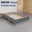 Cadre de lit / sommier en bois de qualité supérieure en vinyle de 15 pouces, durable, élégant, multicolore et base confortable avec pieds en bois-1725906500-1725906522