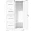 Casier de classement vertical en métal blanc, 4 tiroirs pour la chambre à coucher et le bureau, - suspension de roulement, stabilité du système de verrouillage, casier à verrouillage sécuritaire avec rails de suspension réglables, suspension lisse-1676205888