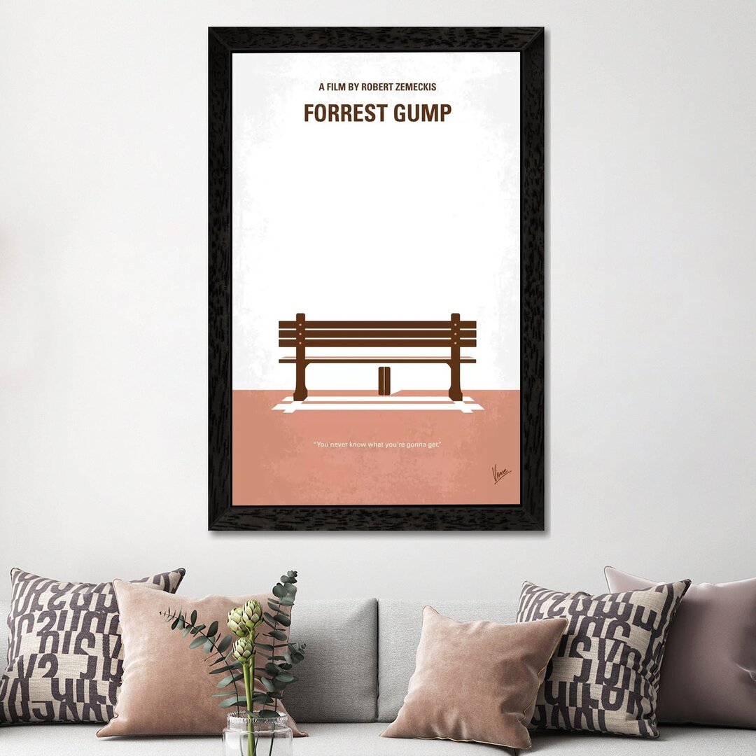 Forrest Gump Minimal Movie Poster von Chungkong - Werbung auf Leinwand drucken