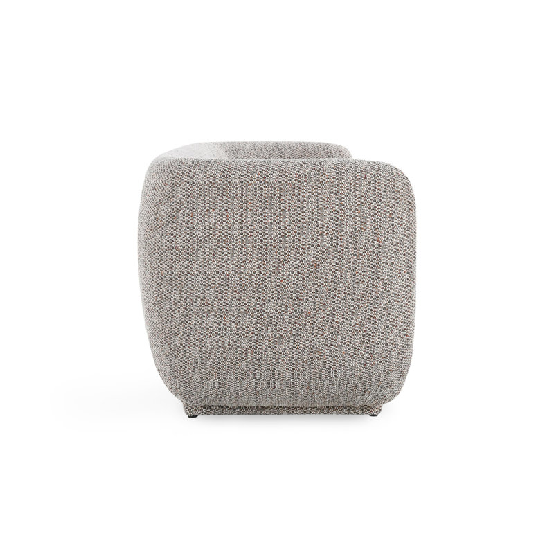 Nico 93" Upholstered Sofa in Brick, Brick Polyester