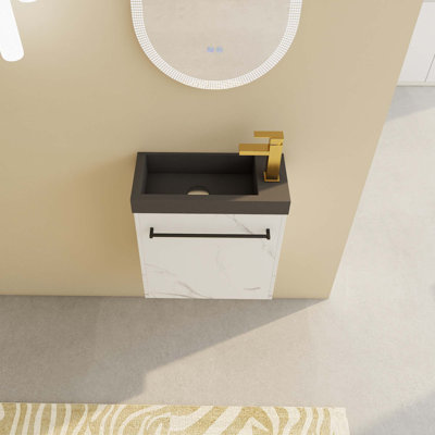 20'' Floating Wall-Mounted Bathroom Vanity With Resin Sink