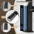 Modern Matte Black Single Handle Kitchen Faucet with Pull Out Sprayer and LED Temperature Display-99113324