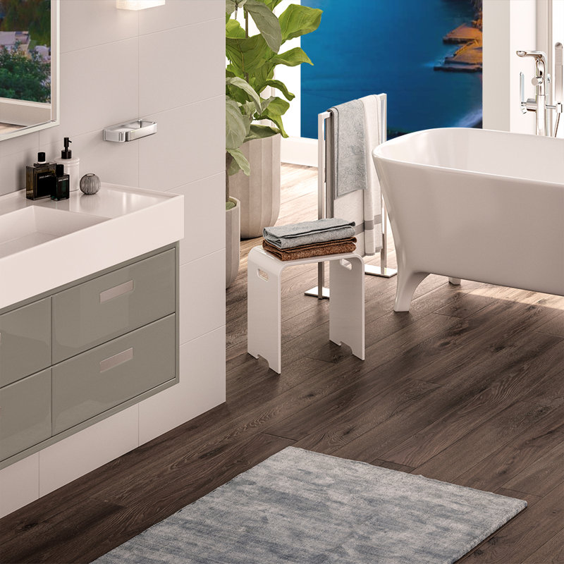 Sottile Accent Stool, Gloss White