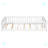 Twin Floor Platform Bed with Fence without Door-1641684355