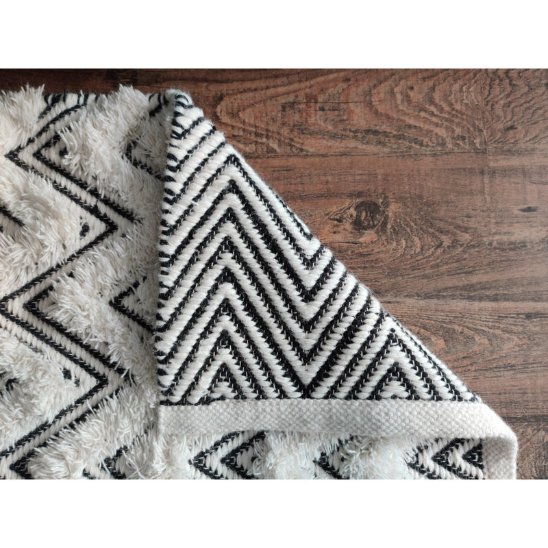 Emhouse Wool Moroccan Indoor Rug, Rectangle 8' x 10'
