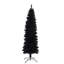 Arbre de Noël artificiel noir 7,5 pi avec support pliable en métal-1907020210