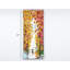 Toile peinte à la main orange non encadrée 47 po x 19 po - Expression artistique printanière surdimensionnée de 41 po et plus