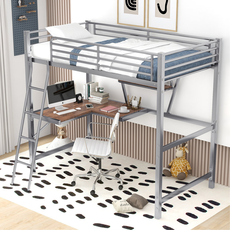 Aranveer Metal Platform Storage Bed, Full / Double, Black 1