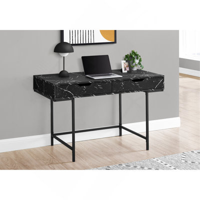 Bureau d'ordinateur moderne avec rangement pratique et design contemporain pour le bureau à domicile.