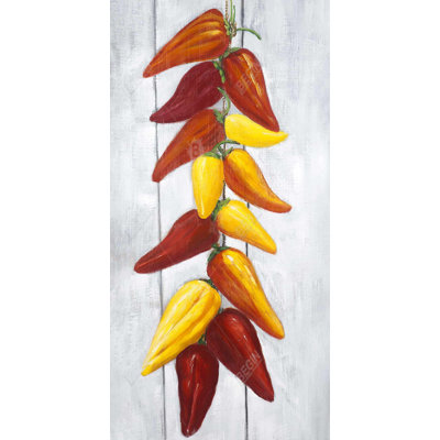 Rope of chili peppers - 15.75"x31.50" Desk mat