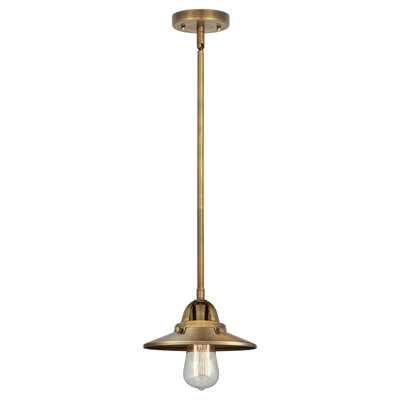 Nouveau 2 - Railroad - 1 Light 8" Stem Hung Mini Pendant - Bulb Not Included -  -