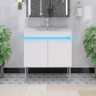 Meuble-lavabo simple avec plateau Lexxy 30