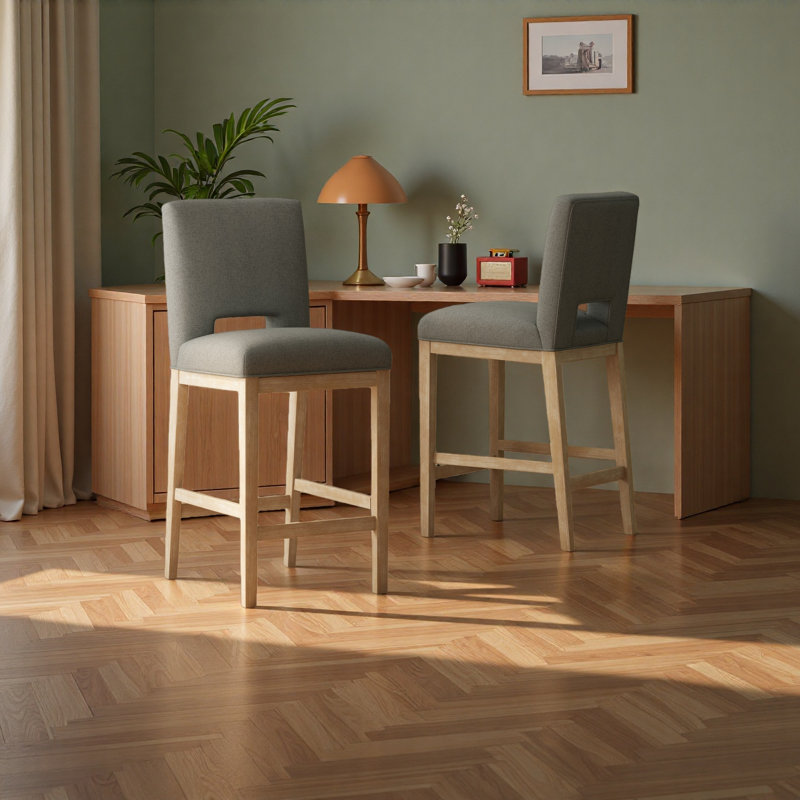 Tabourets de comptoir, ensemble de 2, Gris