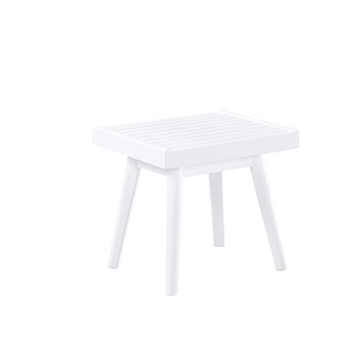 19-Inch Long White Solid Wood Slatted Bench - Adds Character To Home Decor Bench, 19-Inch, A Classic Touch
