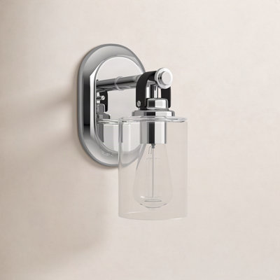 April Single Transparent Dimmable Bath Sconce